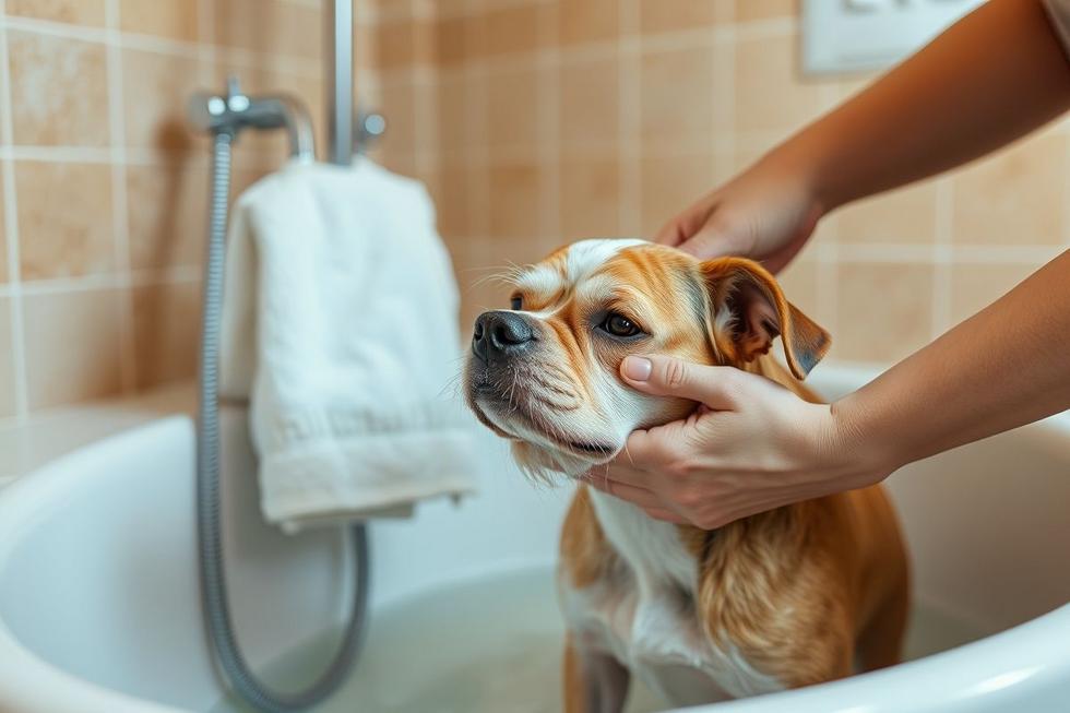 Como Dar Banho em Cão Idoso com Segurança e Menos Estresse