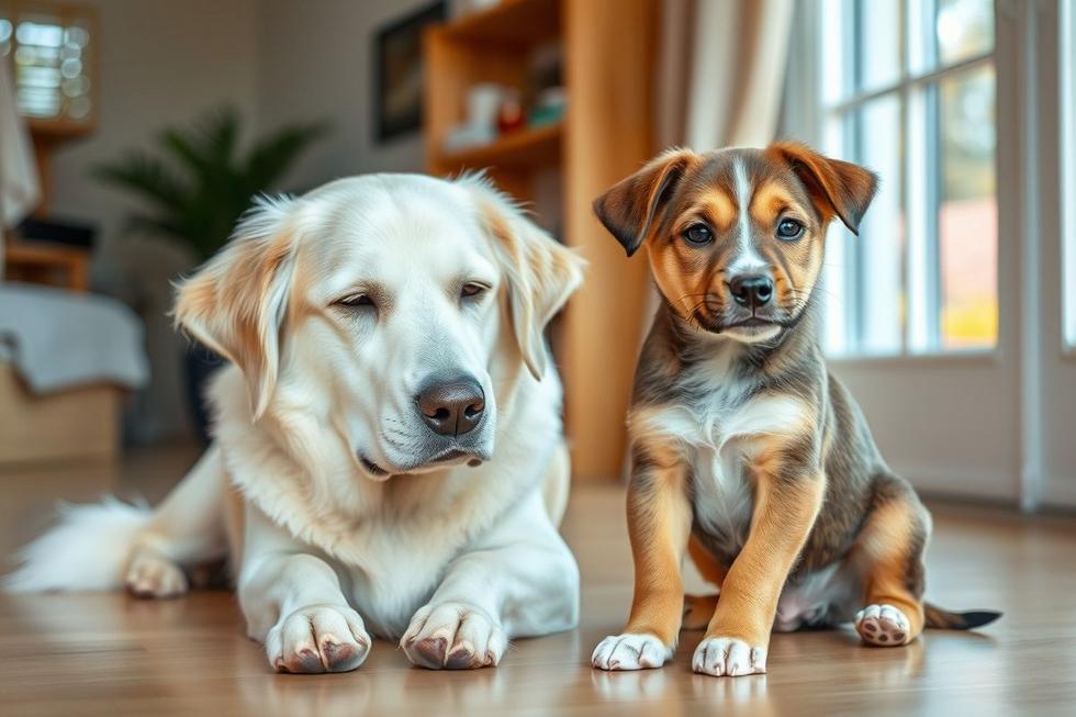 Como Apresentar um Novo Filhote a um Cão Idoso sem Estresse