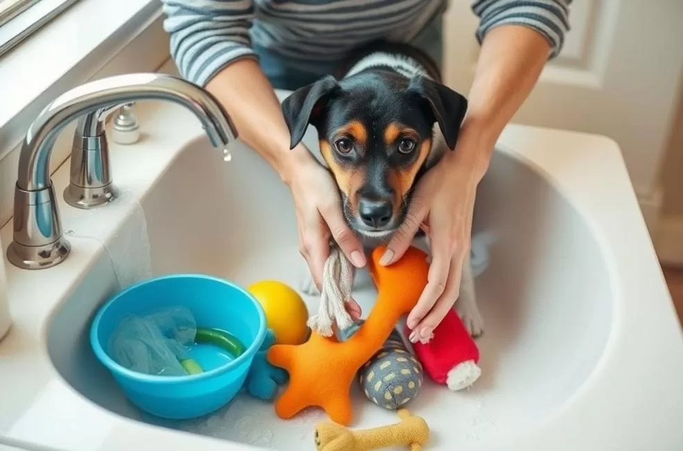 Manutenção e Limpeza de Brinquedos para Cães Idosos